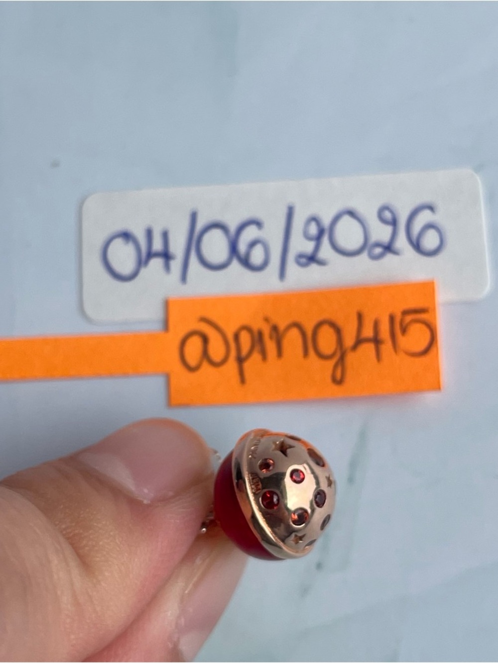 Pandora Two Tone Planet Mars Dangle - Picture 6 of 15